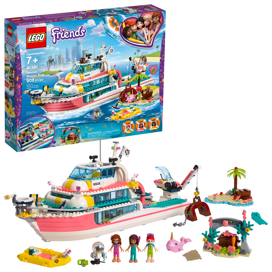 Rescue Mission Boat - LEGO® Friends 41381 - Certified (pre-owned) Retired in white box