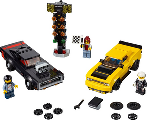 LEGO Speed Champions 75893 Dodge Challenger SRT Demon and 1970 Dodge Charger R/T, Retired, Certified, Pre-Owned