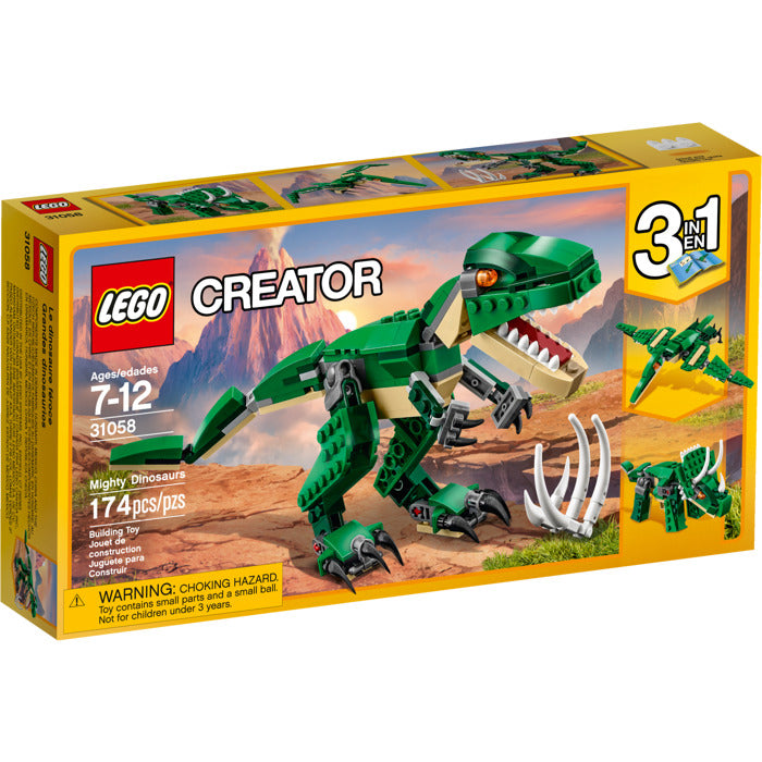 31058 Mighty Dinosaurs, Retired, Damaged Box – Bricks and Minifigs