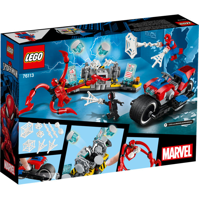 Spider man orders bike rescue lego