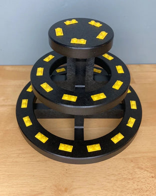 Yellow Round 3-Tier Display Stand