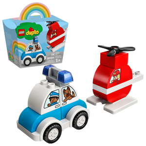 10957 Fire Helicopter & Police Car