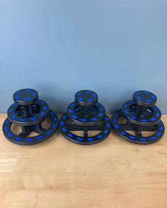 Round 3-Tier Display Stand with Blue Bricks