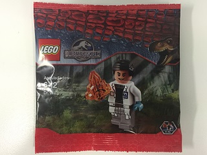 LEGO Jurassic World Dr. Wu Minifig Polybag Bricks and Minifigs