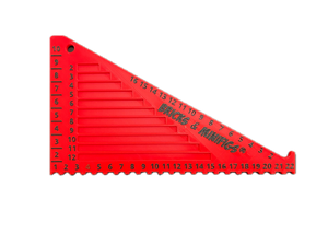 3D Printed 2-Color LEGO-Style Ruler Red