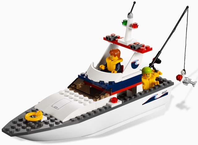 LEGO 4642 CITY Fishing Boat retired certified in plain white box us Bricks and Minifigs Huntsville AL