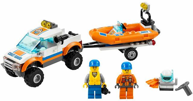 City 4x4 & Diving Boat LEGO 60012 Certified in White Box, Retired