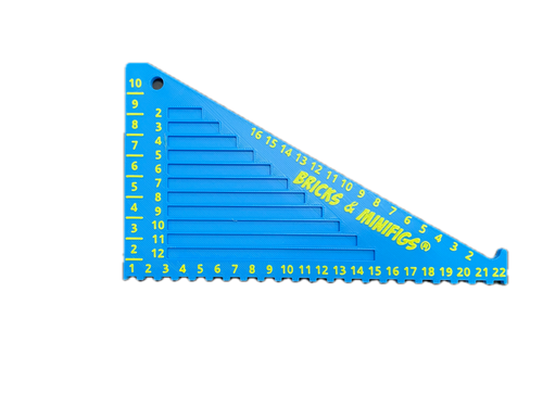 3D Printed 2-Color LEGO-Style Ruler Blue