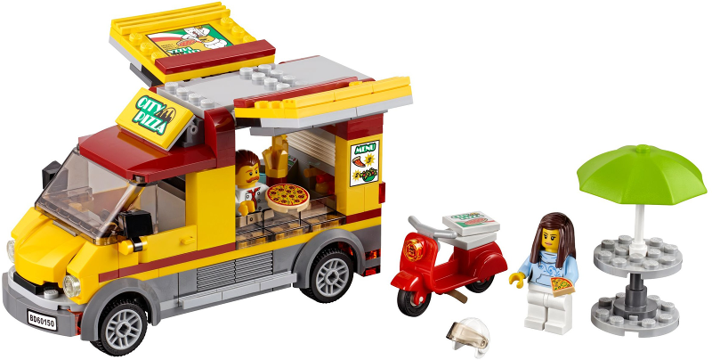 Pizza Van City LEGO 60150 Certified in white box, Retired