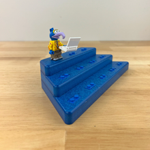 Podium Display Stand with Blue Bricks