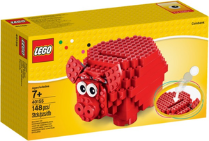 Coin Bank, Red Piggy Bank LEGO 40155 NIB