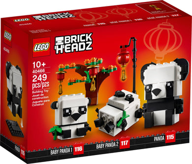 40466 Chinese New Year Pandas Brickheadz, NIB, Retired