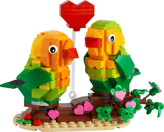 40522 Valentine Lovebirds Certified in White Box