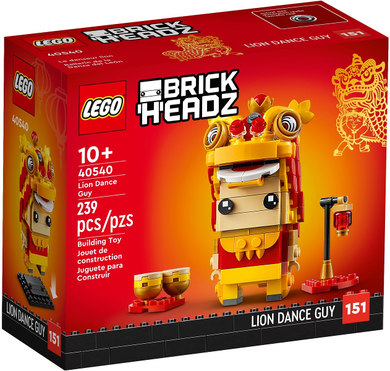 LEGO Brickheadz 40540 Lion Dance Guy, Retired, Certified in white box, Pre-Owned