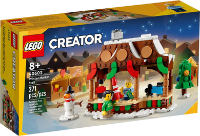 40602 Winter Market Stall, Retired, Certified in original box, Pre-Owned