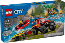 60412 4x4 Fire Truck with Rescue Boat