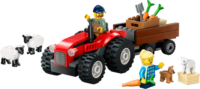 60461 LEGO® Red Farm Tractor with Trailer & Sheep