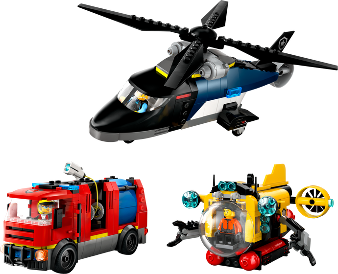 60462 LEGO® Helicopter, Fire Truck & Submarine Remix