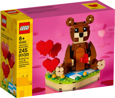 40462 Valentine's Brown Bear Certified in White Box, Retired