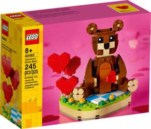 40462 Valentine's Brown Bear Certified in White Box, Retired