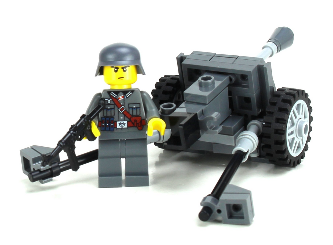 PAK 38 World War 2 German Artillery Bricks and Minifigs
