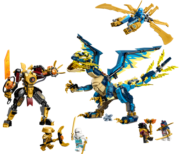 LEGO Ninjago 71796 Elemental Dragon vs. The Empress Mech, Retired, Certified in Original Box, Pre-Owned