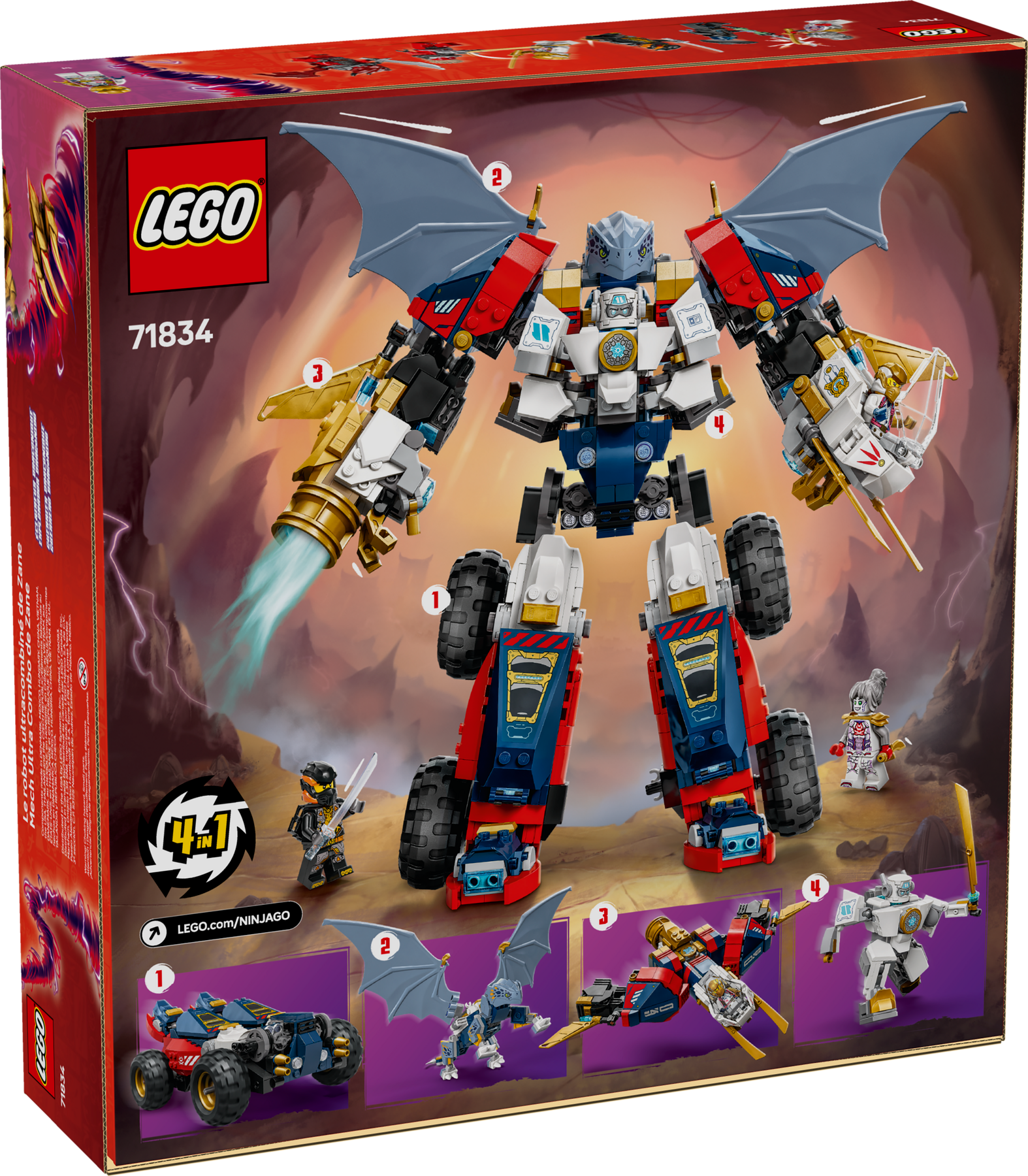 71834 LEGO® Zane's Ultra Combiner Mech – Bricks and Minifigs 71834 LEGO® Zane's Ultra Combiner Mech – Bricks and Minifigs