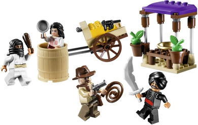 LEGO Indiana Jones 7195 Ambush in Cairo, Retired, Certified in white box, Pre-Owned