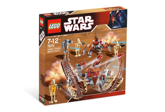 LEGO 7670 Star Wars Hailfire Droid & Spider Droid Retired Certified in original box
