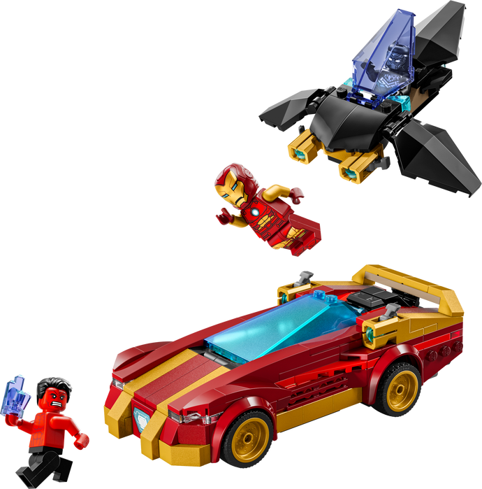 76310 LEGO® Iron Man Car & Black Panther vs. Red Hul