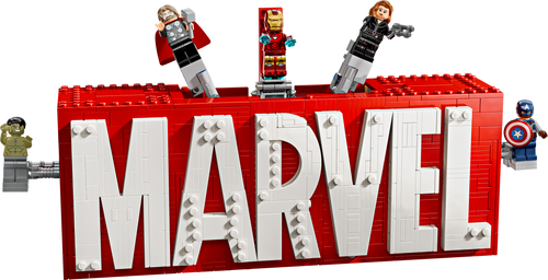 76313 MARVEL Logo & Minifigures, Certified in white box, Pre-Owned