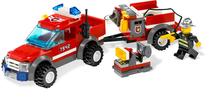 LEGO City 7942 Off Road Fire Rescue, Retired, Certified in white box, Pre-Owned