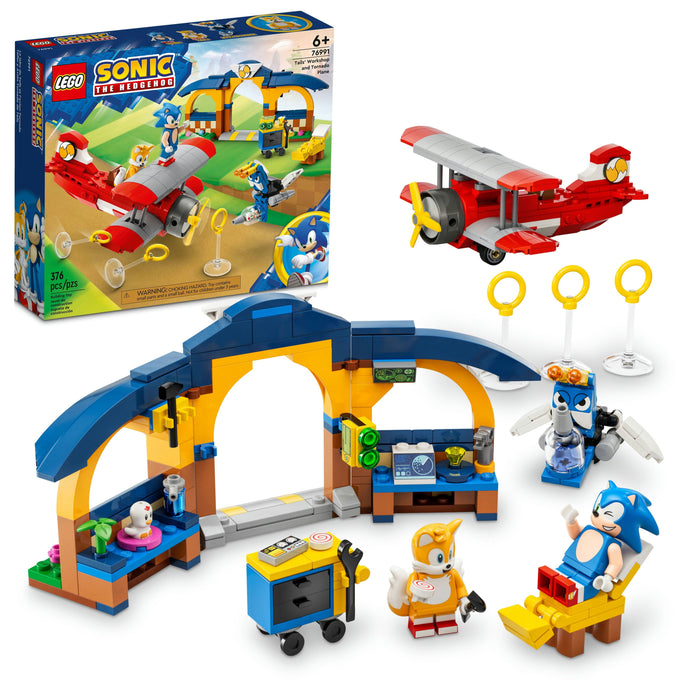 LEGO Sonic the Hedgehog 76991 Tails' Workshop and Tornado Plane, Certified in Original Box, Pre-Owned