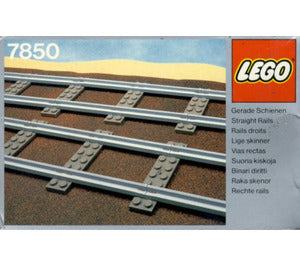 7850 LEGO 8 Straight Rails Grey 4.5V, Retired, NIB – Bricks and ...
