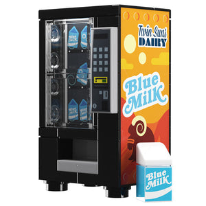 Blue Milk Vending Machine Building Set made using LEGO parts