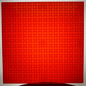 BAM Baseplate 32X32 10" - Clear Red 100% LEGO® Compatible