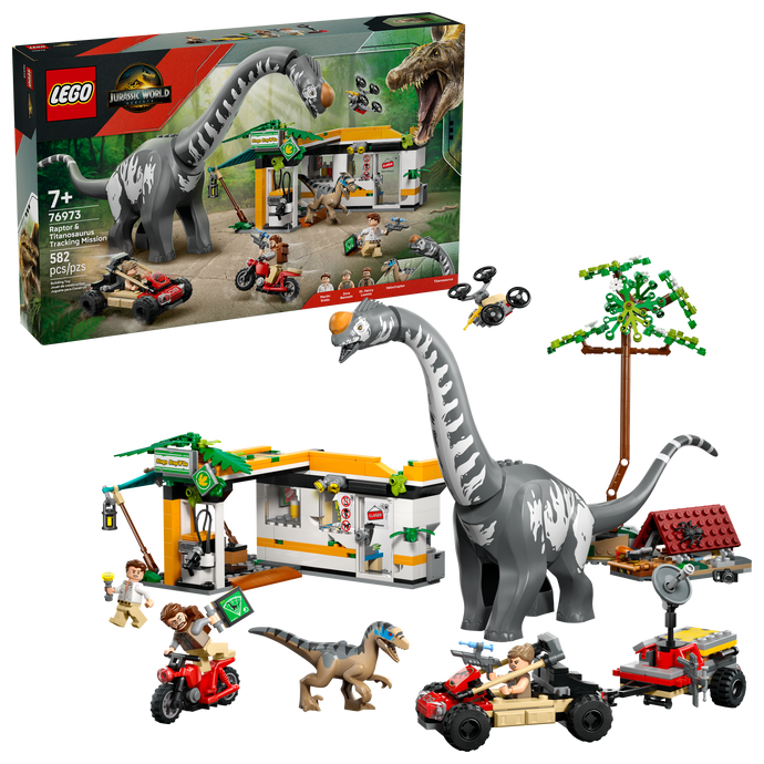 76973 LEGO® Raptor & Titanosaurus Tracking Mission