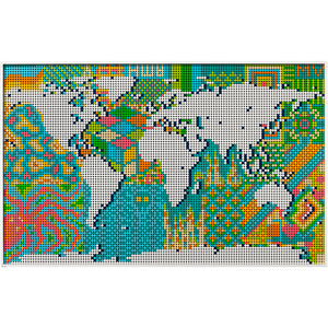 31203 World Map, Retired, New - Open Box