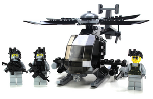 LEGO Helicoptor Build with Figures