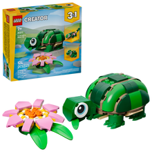 31377 Turtle with a Water Lily Flower