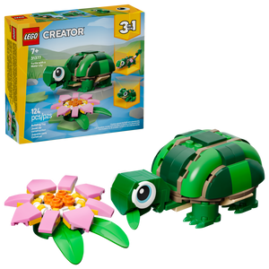 31377 Turtle with a Water Lily Flower