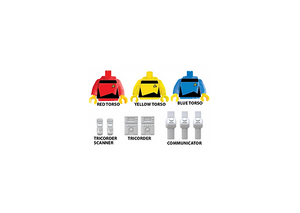 Space Trek 3 torsos & Weapons