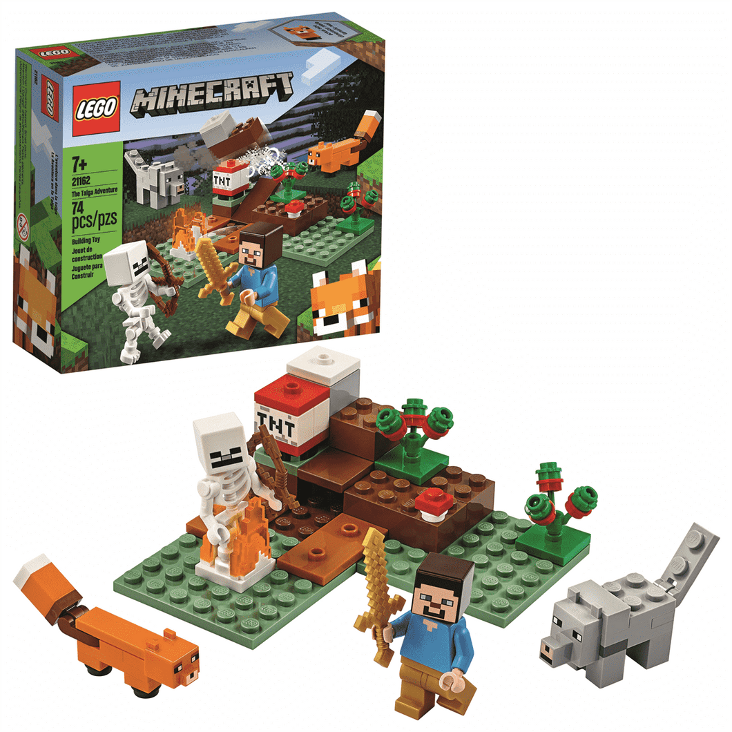 The Taiga Adventure Minecraft LEGO 21162 Certified (used) in white box, Retired