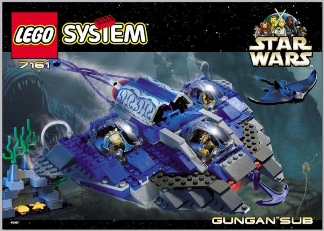 Gungan Sub - Star Wars - LEGO® 7161 Certified in Plain White Box