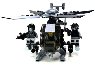 Army AH-6 Little Bird Helicopter with 3 Minifigures