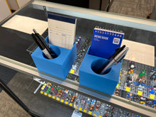 Set of 4 BAM Blue Counter top Pen and Pad holders