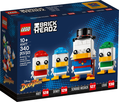 40477 Scrooge McDuck, Huey, Dewey and Louie Brickheadz, NIB, Retired