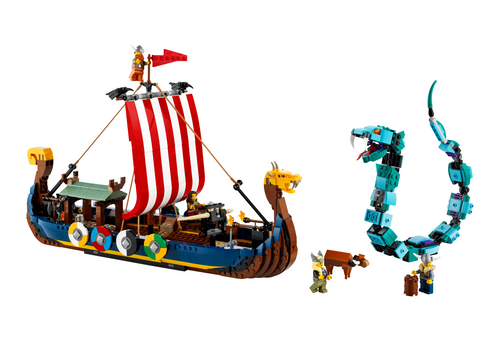 31132 Viking Ship and the Midgard Serpent, Retired, Certified in white box, Pre-Owned