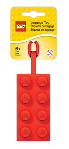 LEGO® Iconic 2x4 Silicone Bag Tag Red