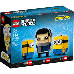 40420 Gru, Stuart, & Otto Brickheadz, NIB, Retired